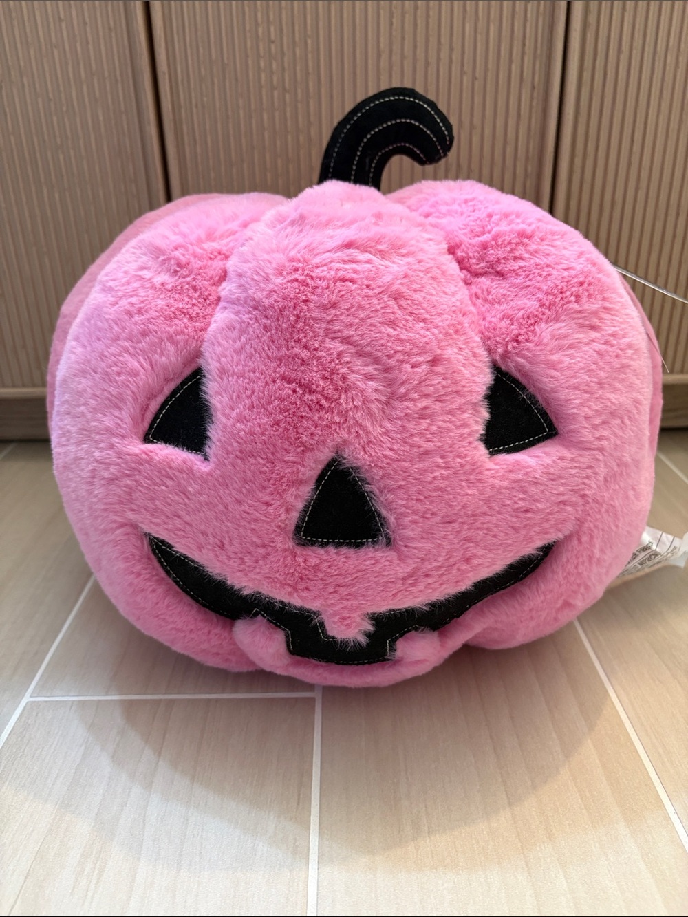 Martha Stewart Pink Plush pumpkin pillow